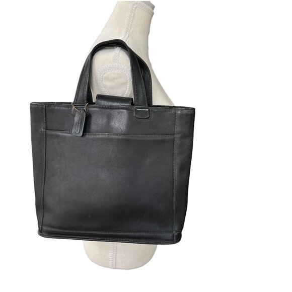 Coach Vintage Large 9314 Shoulder Tote Bag Black Leather
